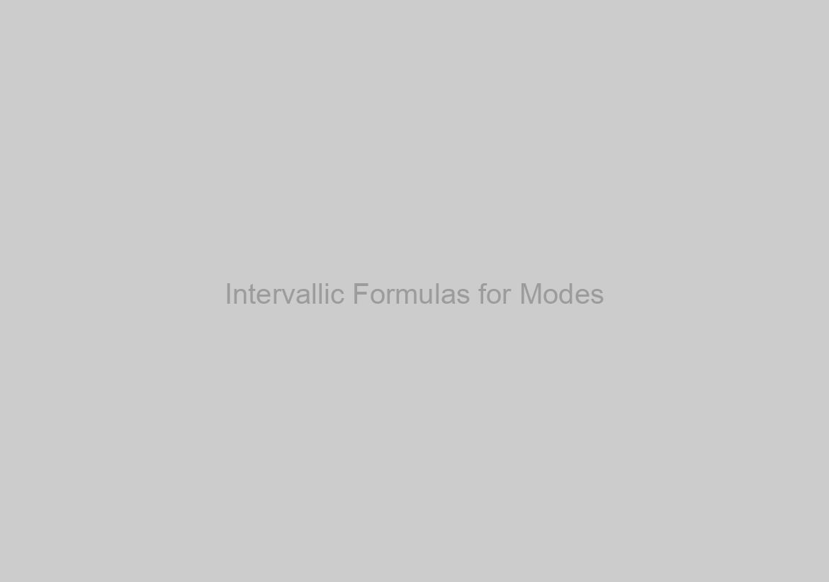 Intervallic Formulas for Modes